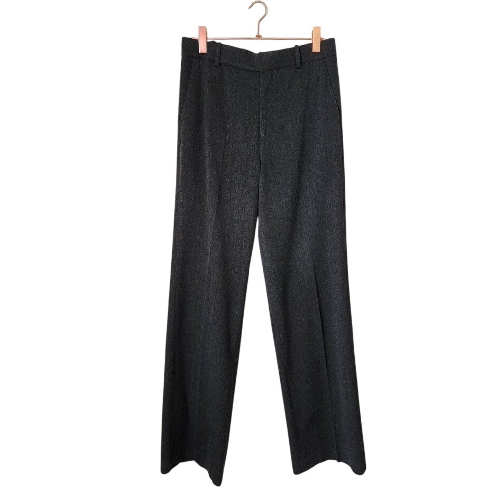 VINCE Blue H Coastal Wide Leg Wool Blend Trouser Pants Career Office Size 10